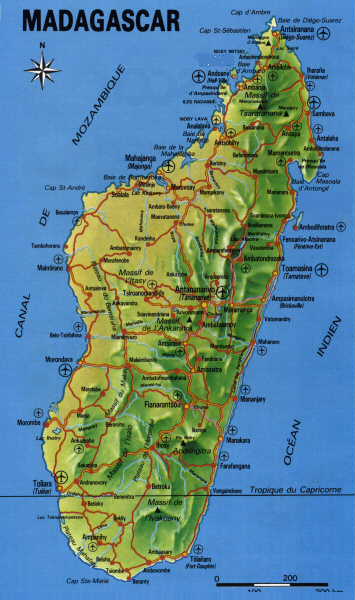 carte de Madagascar